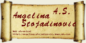 Angelina Stojadinović vizit kartica